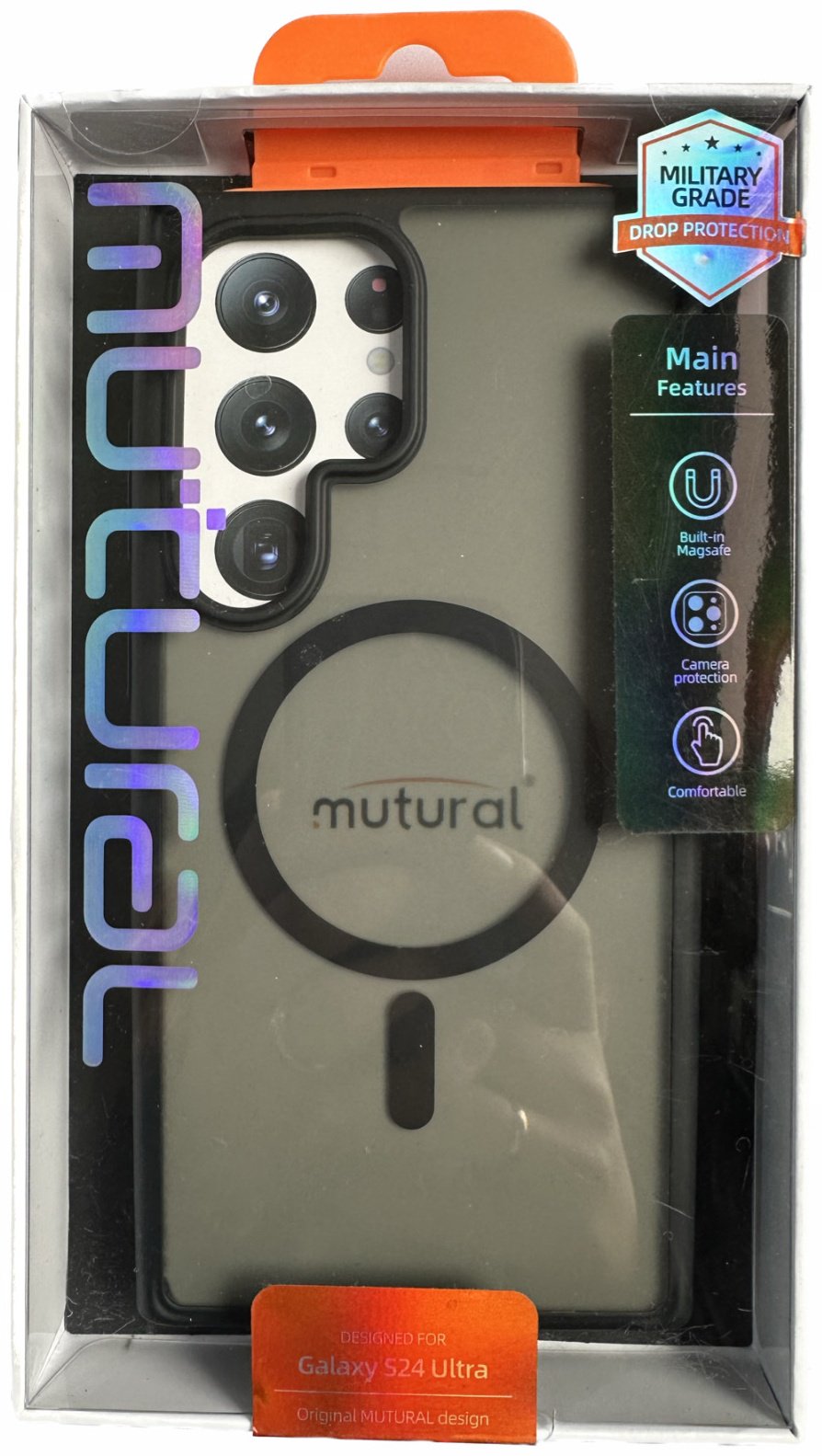 Чехол Mutural для Samsung Galaxy S24 Ultra черный купить,1270