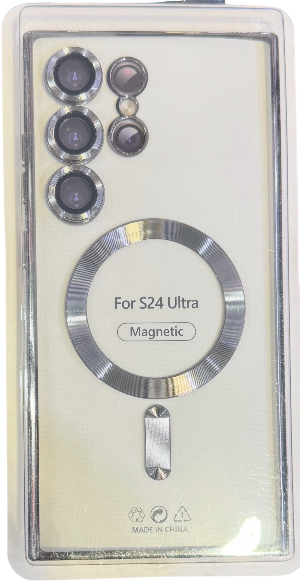 Чехол для Samsung Galaxy S24 Ultra серебряный купить,1256