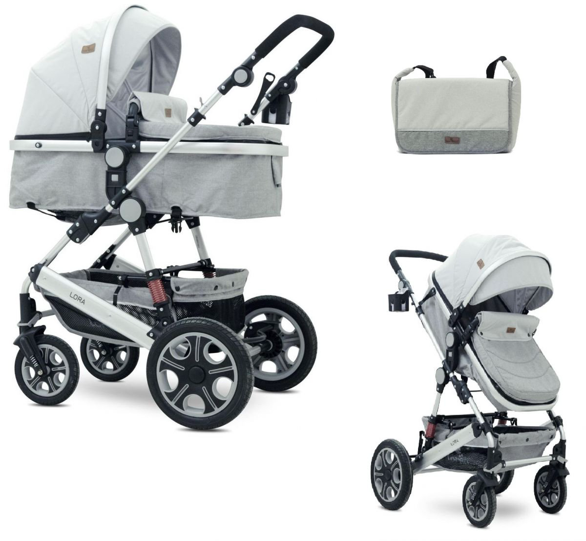 Коляска Lorelli 1967 Lora Triangles grey купить,NaN