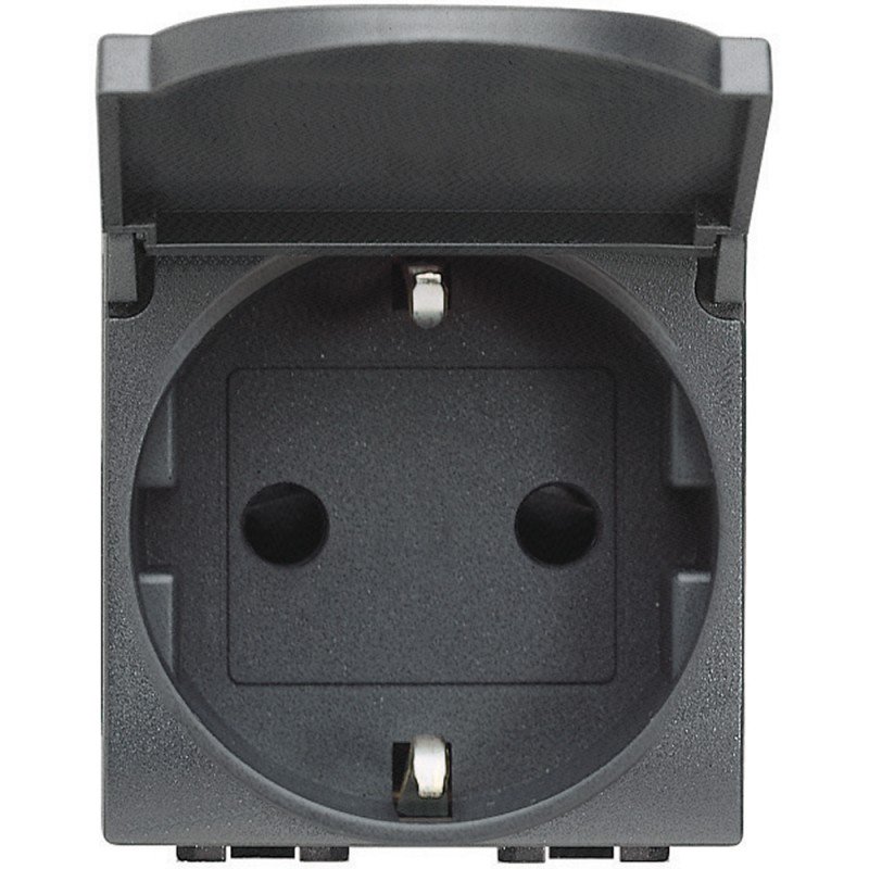 Розетка Legrand L4141PW антрацит