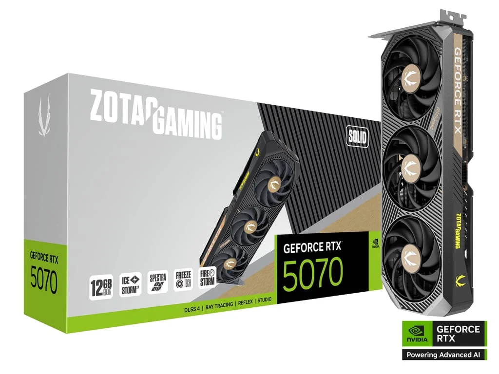 Видеокарта Zotac Gaming GeForce RTX 5070 Solid 12Gb