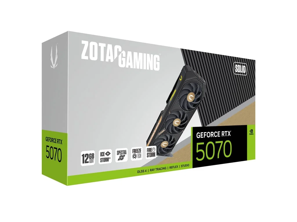 Видеокарта Zotac Gaming GeForce RTX 5070 Solid 12Gb купить,0