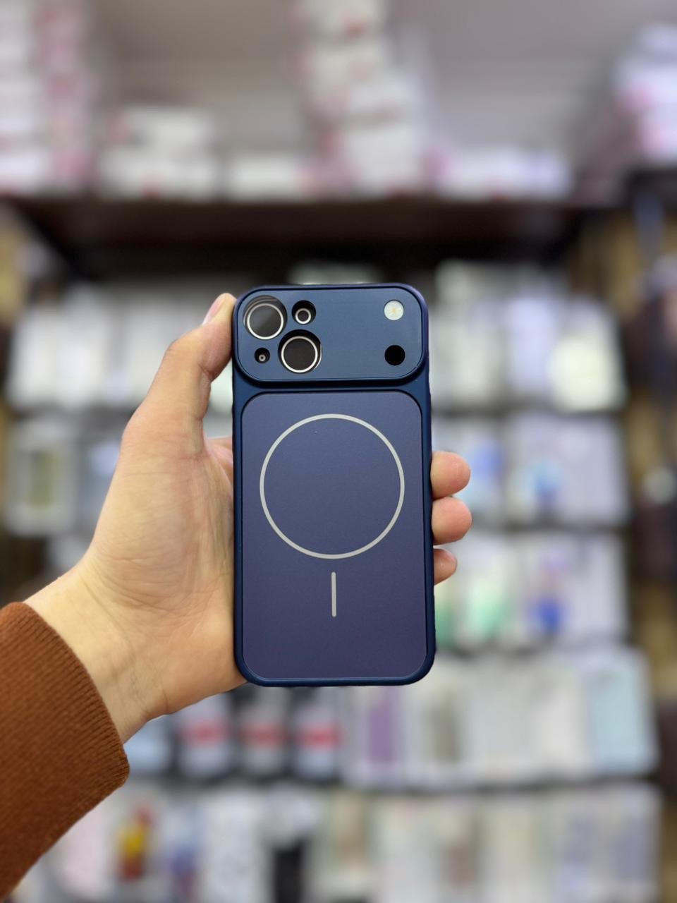 Чехол AG-GLASS для Apple iPhone 15 синий купить,1499