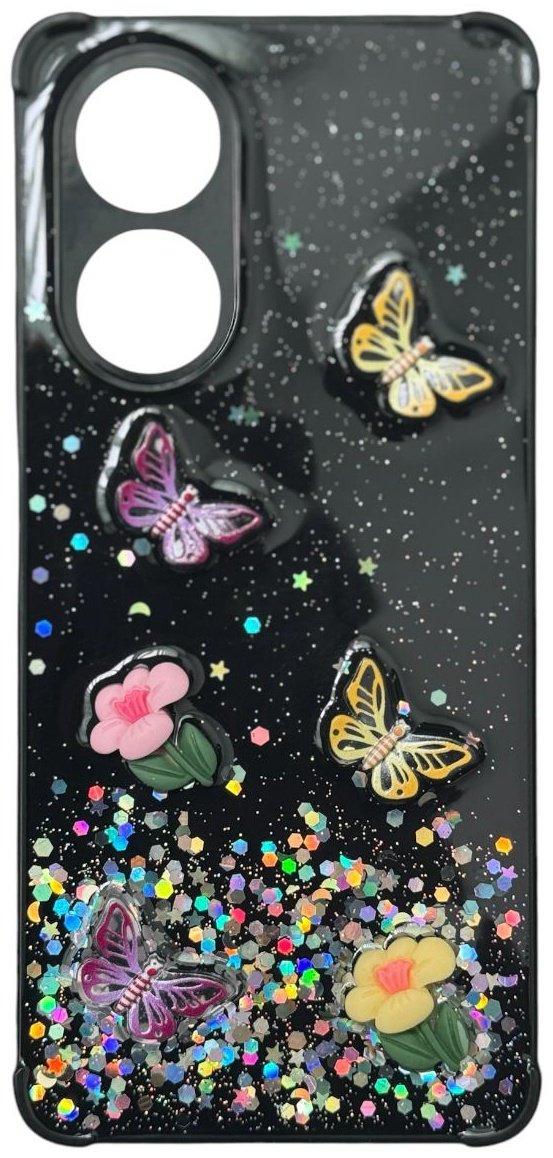 Чехол для OPPO A58 черный купить,1270