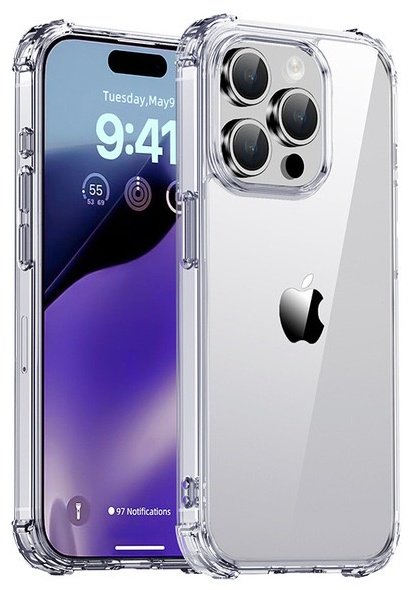 Чехол CaseGuru для Apple iPhone 15 Pro прозрачный купить,270