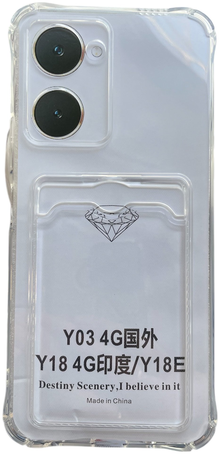 Чехол EMY для Vivo Y03, Y18 прозрачный купить,369