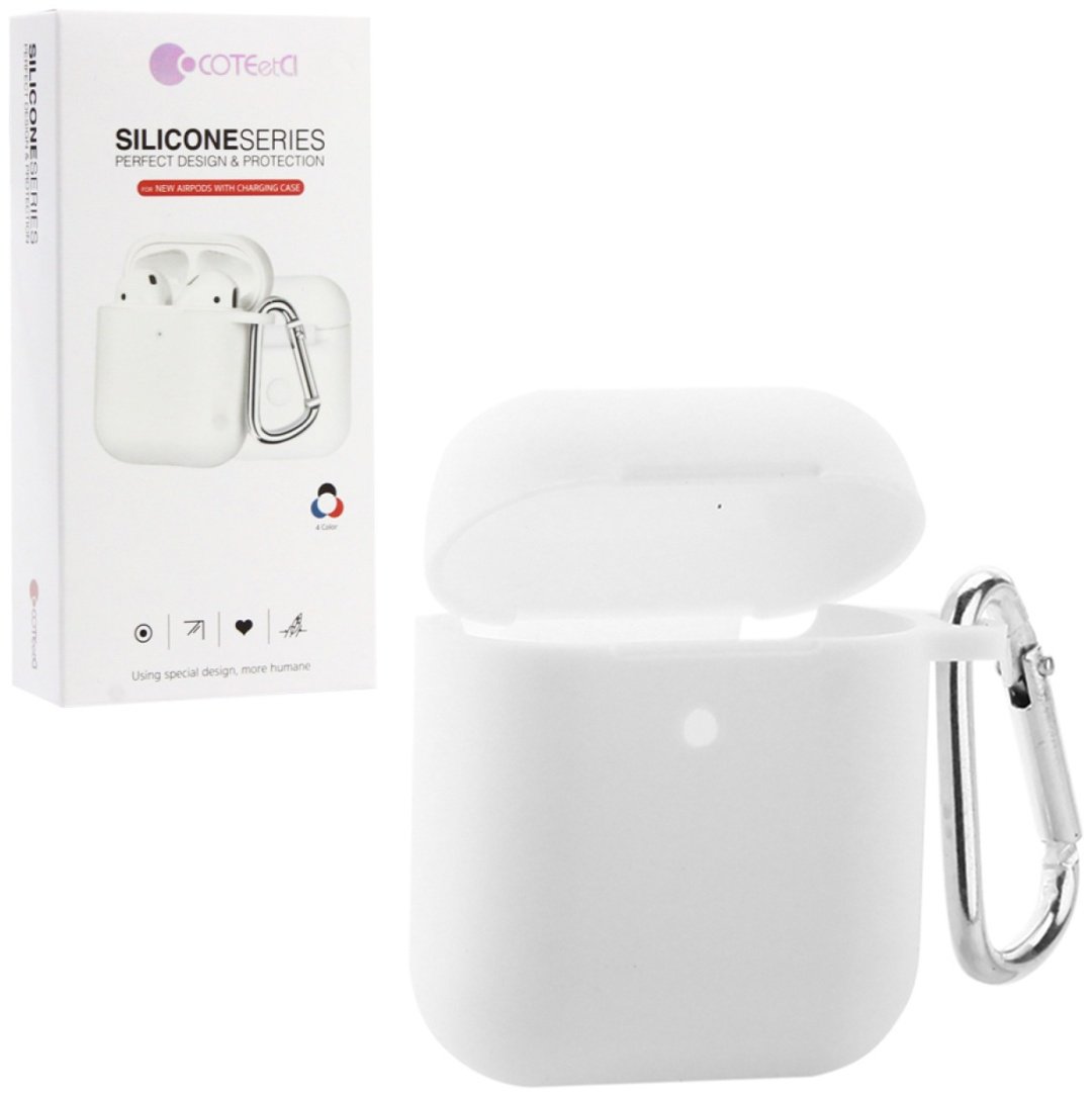 Чехол COTEetCI для Apple AirPods белый
