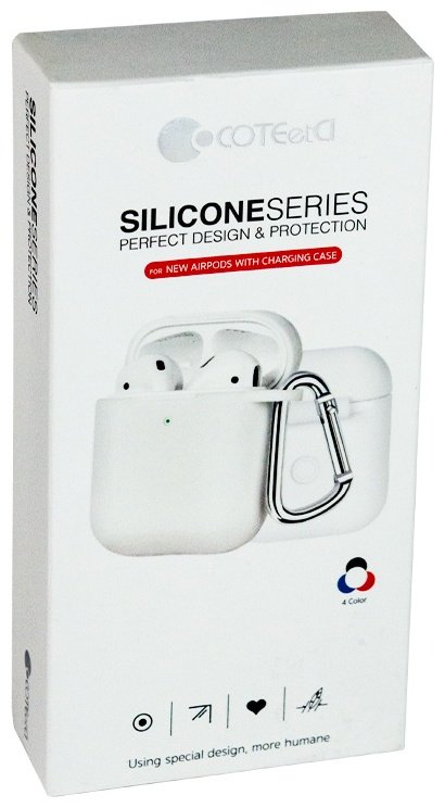 Чехол COTEetCI для Apple AirPods белый