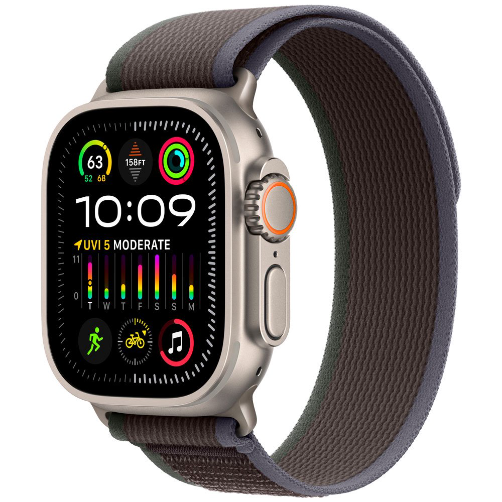 Смарт-часы Apple Watch Ultra 2 49mm MRF63 Titanium Case with Blue/Black Trail Loop - M/L купить,NaN