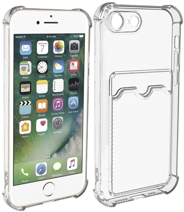 Чехол EMY для Apple iPhone 7, iPhone 8, iPhone SE прозрачный купить,428