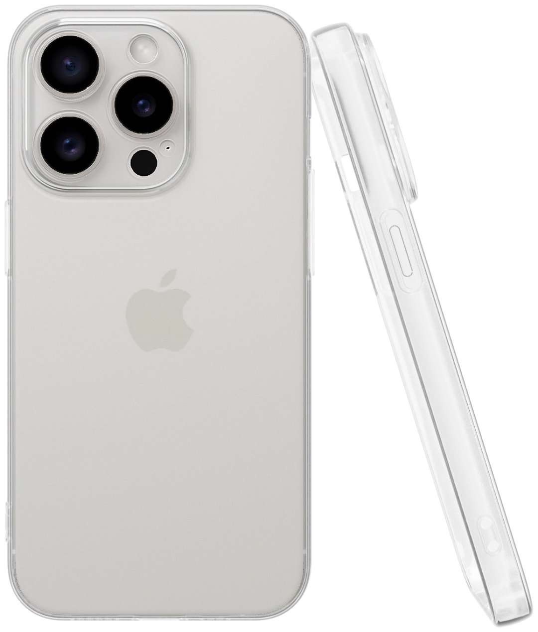 Чехол Mcover для Apple iPhone 15 Pro прозрачный