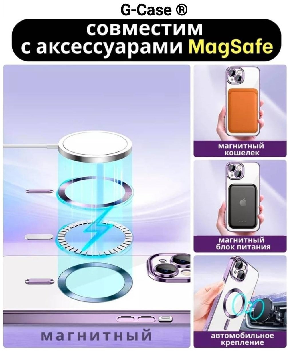 Чехол G-Case для Apple iPhone 15 фиолетовый купить,784