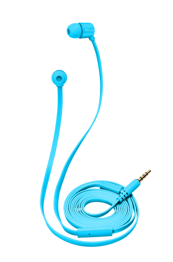 Наушники Trust Duga In-Ear синий неон купить,NaN