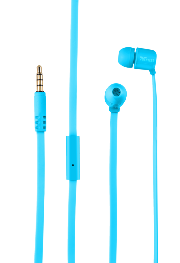 Наушники Trust Duga In-Ear синий неон купить,NaN