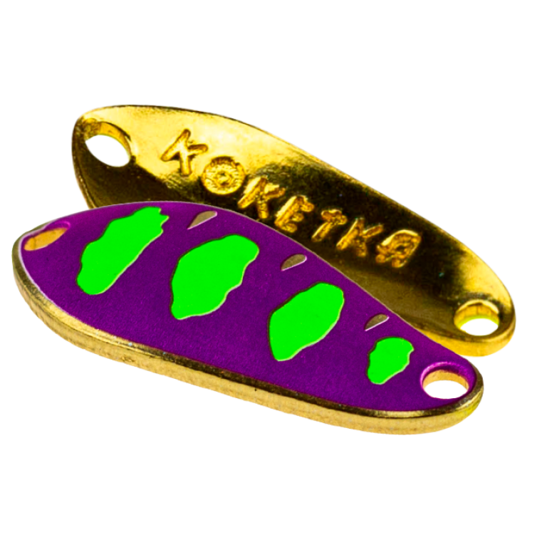 Колеблющаяся блесна SV-Lures Koketka 30мм зелено-фиолетовая купить,NaN