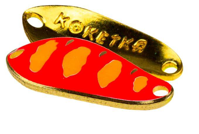 Колеблющаяся блесна SV-Lures Koketka 30мм оранжево-красная купить,NaN