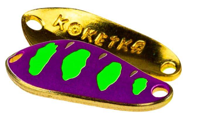 Колеблющаяся блесна SV-Lures Koketka 30мм фиолетово-зеленая купить,NaN