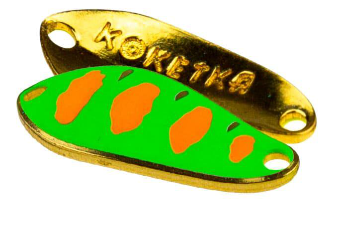 Колеблющаяся блесна SV-Lures Koketka 30мм зелено-оранжевая купить,NaN
