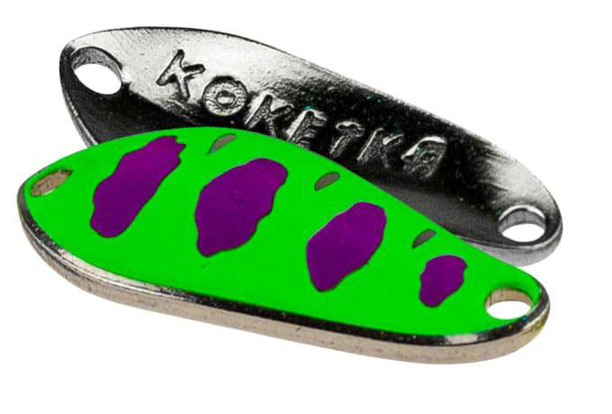 Колеблющаяся блесна SV-Lures Koketka 30мм фиолетово-зеленая купить,NaN