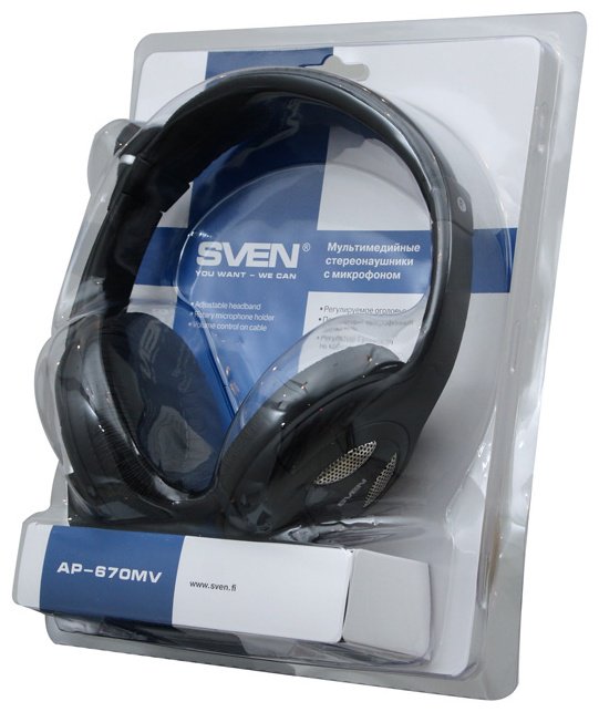 Наушники SVEN AP-670MV черный купить,NaN