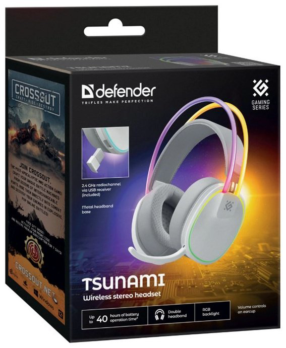 Наушники Defender Tsunami (64695) белый - ForteMarket Наушники Defender Tsunami (64695) белый купить,21490