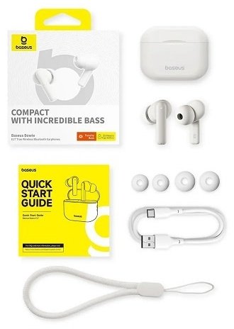 Наушники Baseus E17 белый - ForteMarket Наушники Baseus E17 белый купить,0
