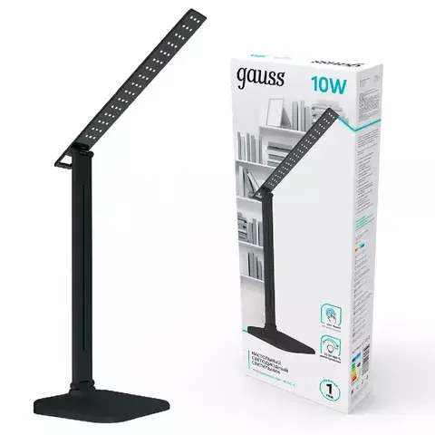 Настольная лампа Gauss GTL201 10W 580Lm 4000K Black - ForteMarket Настольная лампа Gauss GTL201 10W 580Lm 4000K Black купить,0