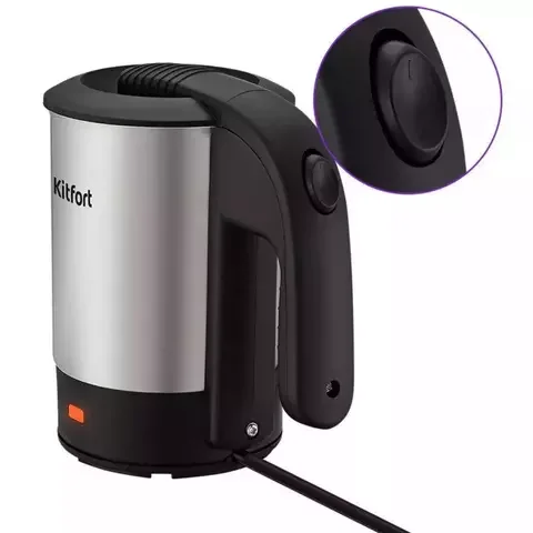 Электрочайник Kitfort КТ-6190 Silver-Black купить,0