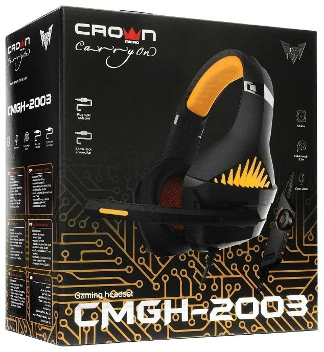 Наушники CROWN Micro CMGH-2003 черный купить,NaN