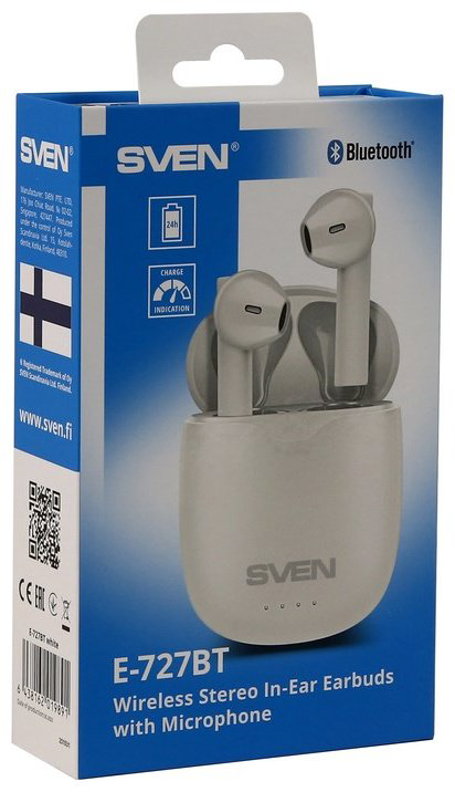 Наушники SVEN E-727BT белый купить,4990