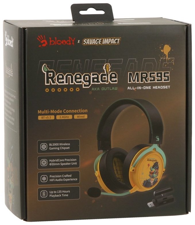Наушники A4Tech Bloody MR595 Renegade желтый