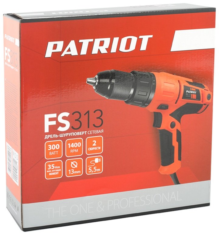 Patriot дрель-шуруповерт FS 313 300 Вт 35 Н·м купить,0