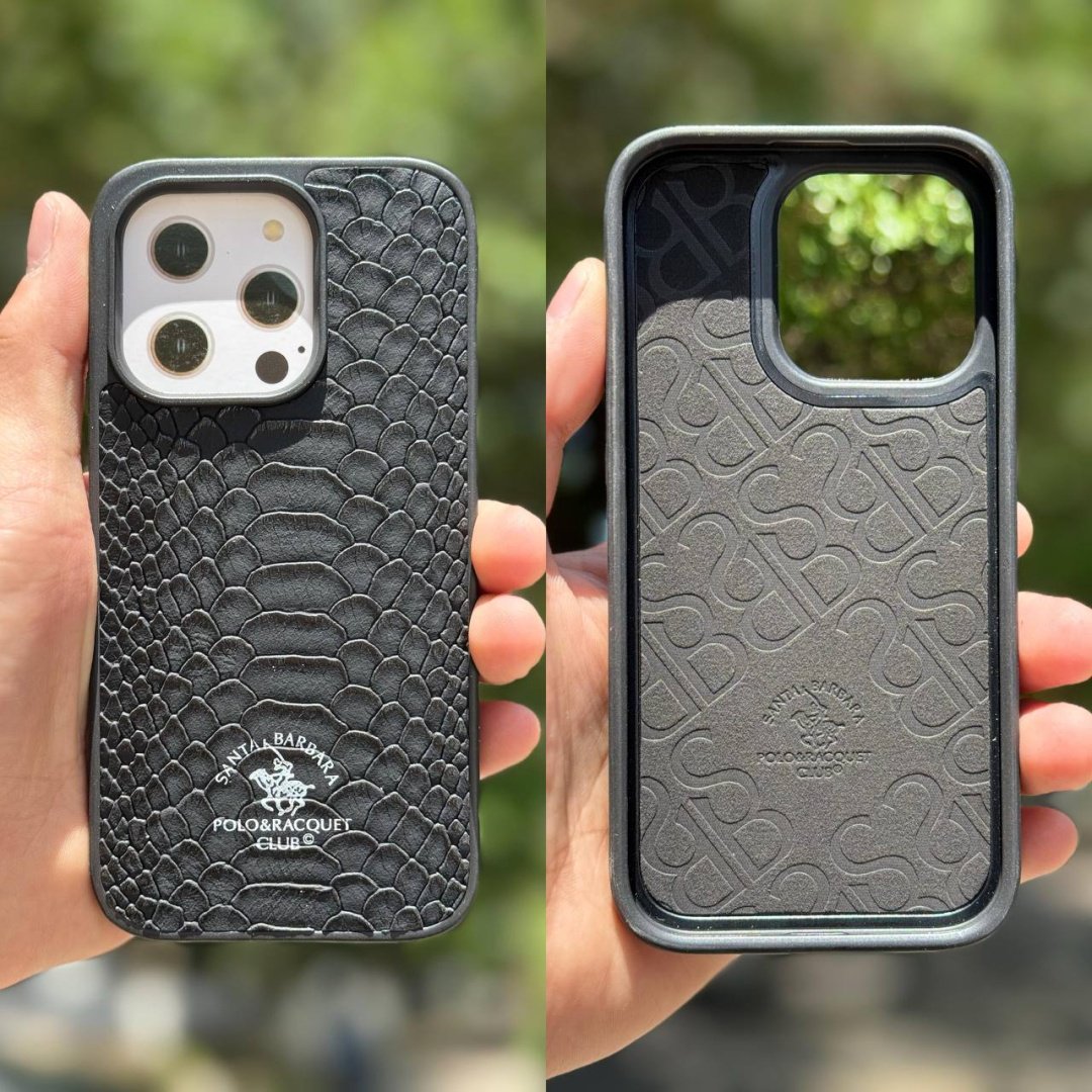 Чехол Santa Barbara Polo & Racquet Club для Apple iPhone 15 черный купить,2570