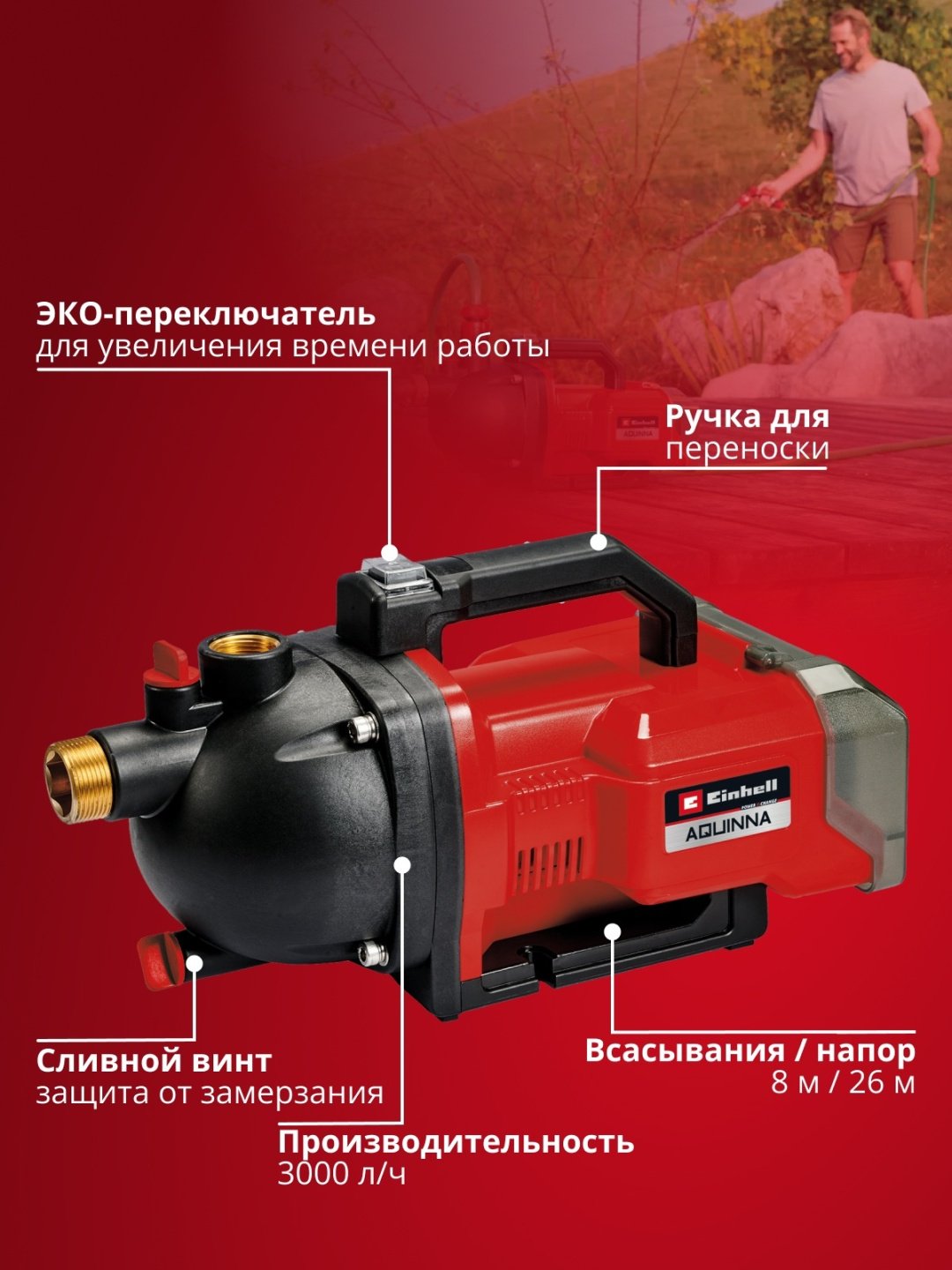 Насос ручной Einhell 4180400