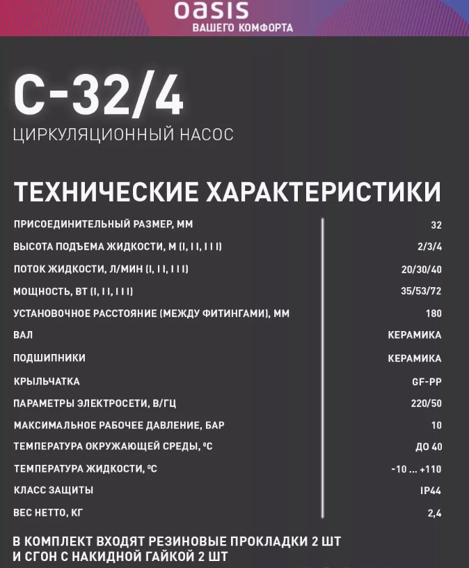 Насос поверхностный циркуляционный Zerten C-32/4 купить,NaN