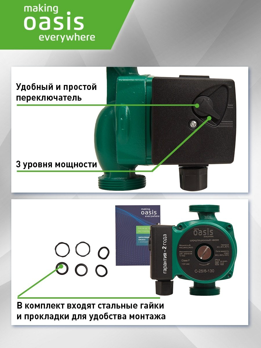 Насос поверхностный центробежный Oasis C-25/6 -130 купить,NaN
