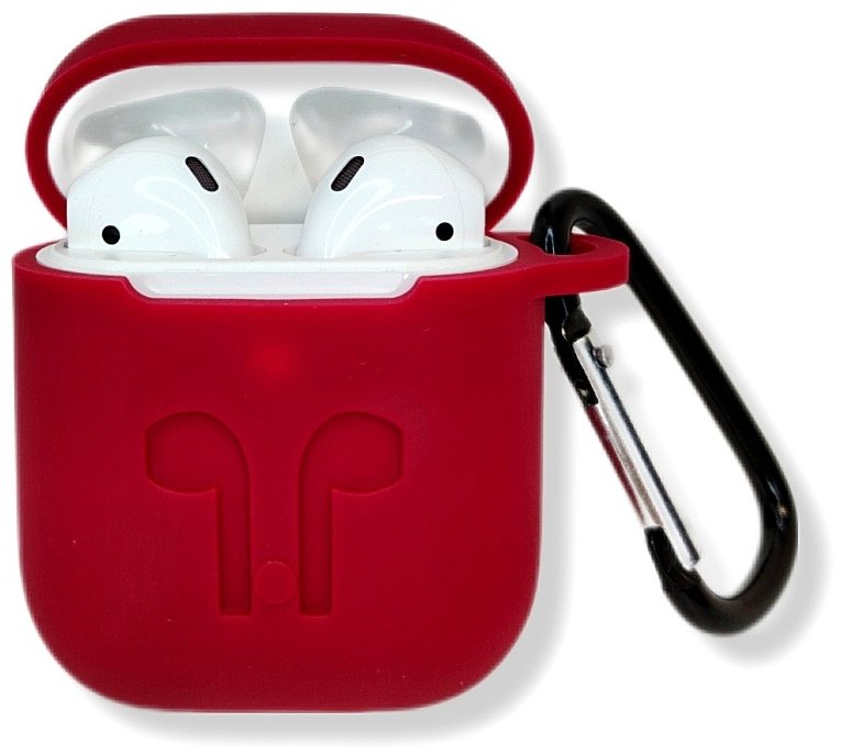Чехол Saiboro для Apple AirPods, AirPods 2 красный