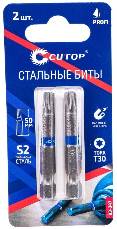 Набор бит Cutop Profi T30 50мм 2шт. 83-347 - ForteMarket Набор бит Cutop Profi T30 50мм 2шт. 83-347 купить,0