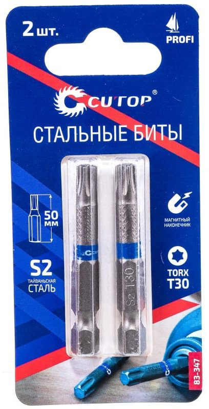 Набор бит Cutop Profi T30 50мм 2шт. 83-347
