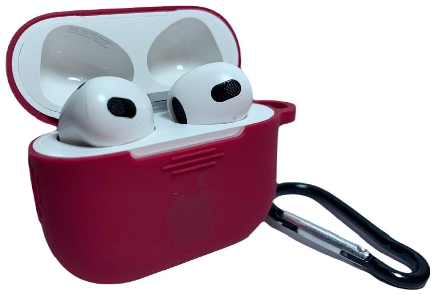 Чехол для Apple AirPods 3 бордовый