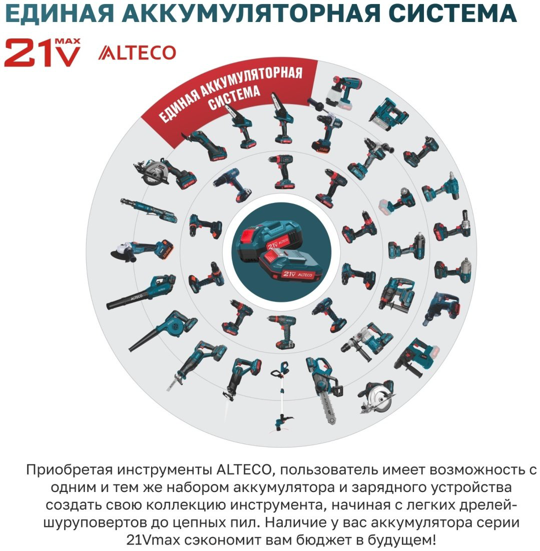 Дрель-шуруповерт Alteco CD 21-35 X2 купить,NaN