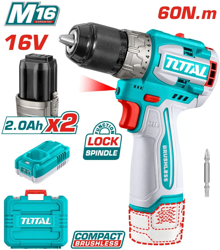 Шуруповерт Total TDLI16682 16В купить,NaN