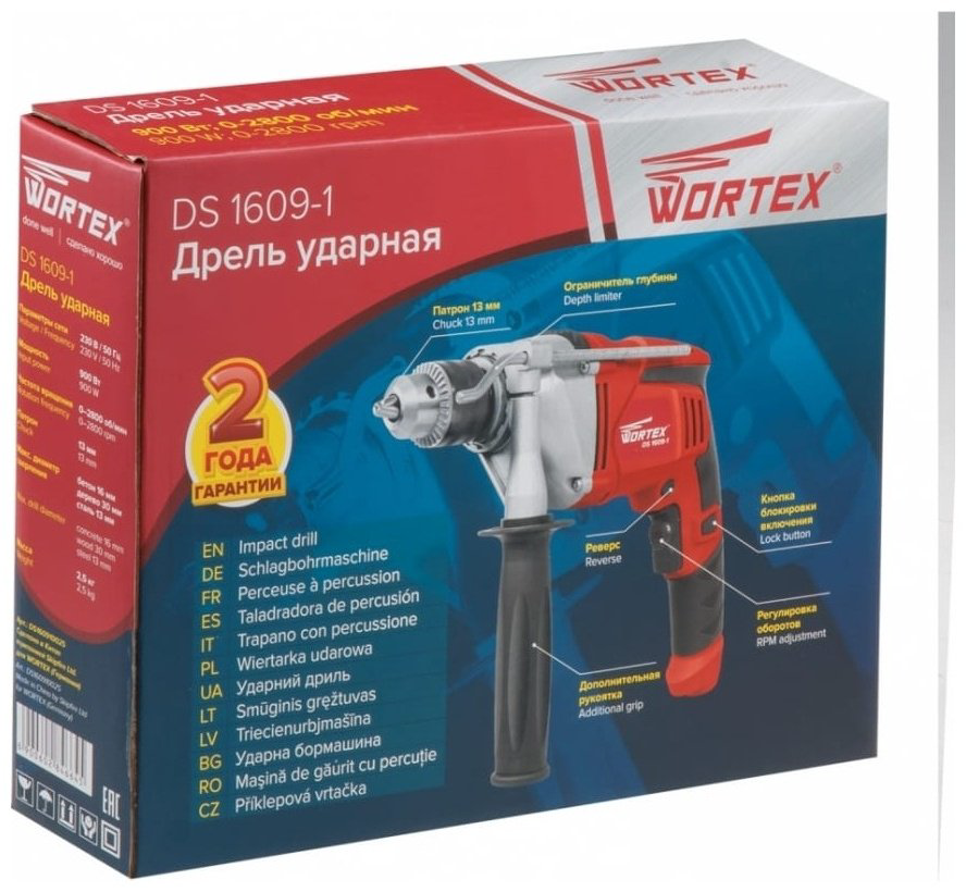 WORTEX дрель DS 1609-1 DS160910025 купить,NaN