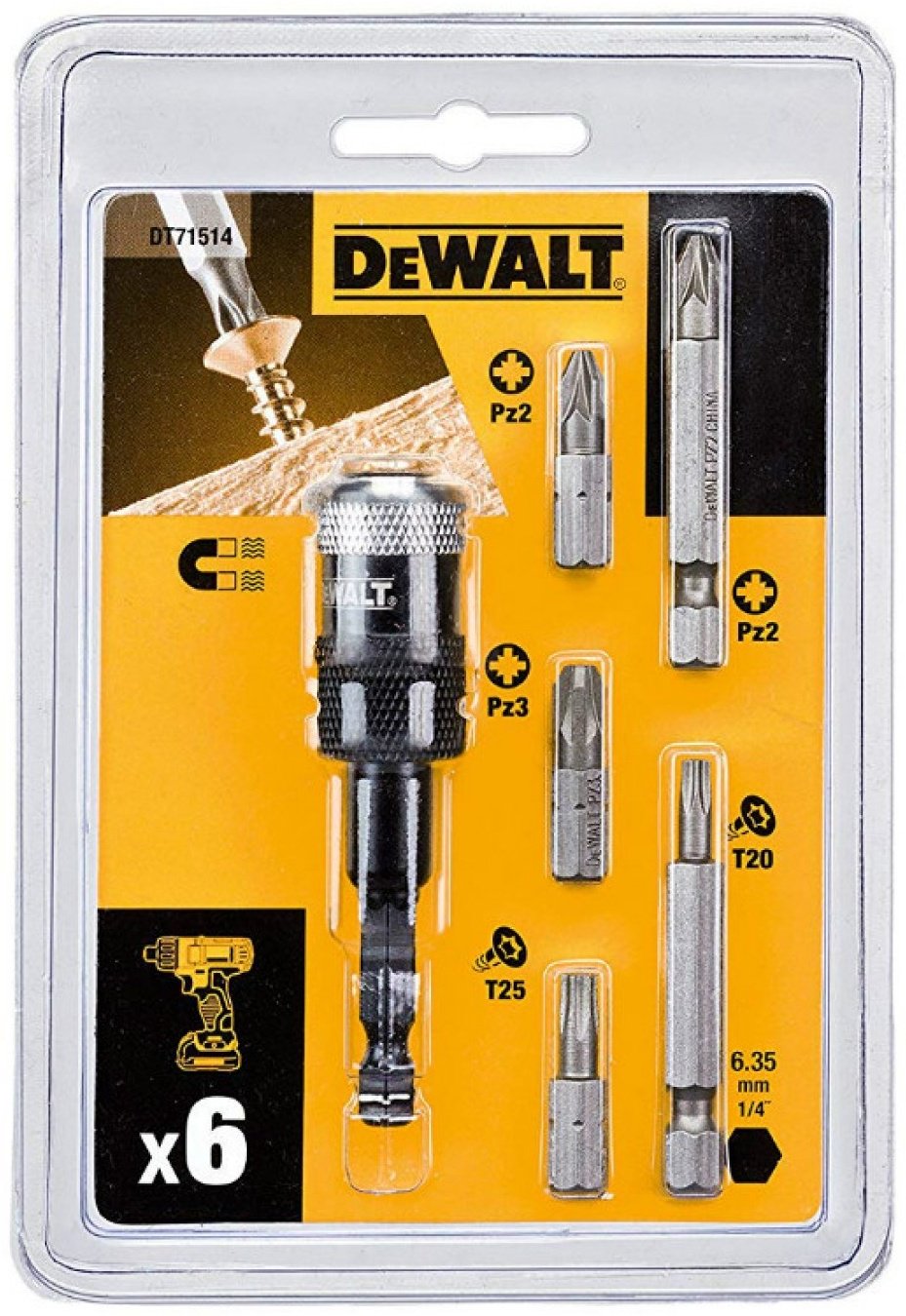 Набор универсальный 6 в 1 DeWALT DT71514-QZ