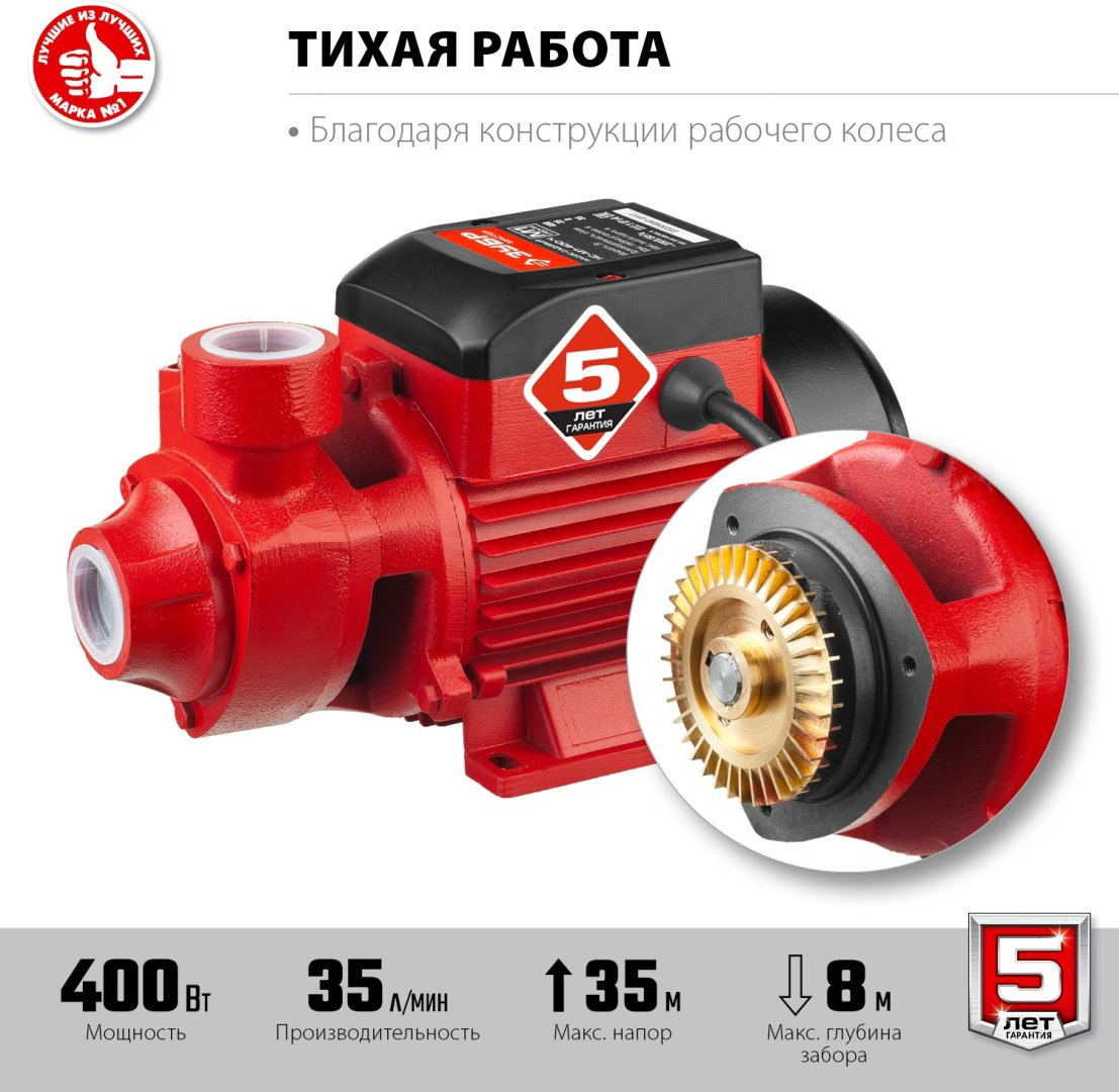 Насос поверхностный ЗУБР НС-М1-400-Ч купить,NaN