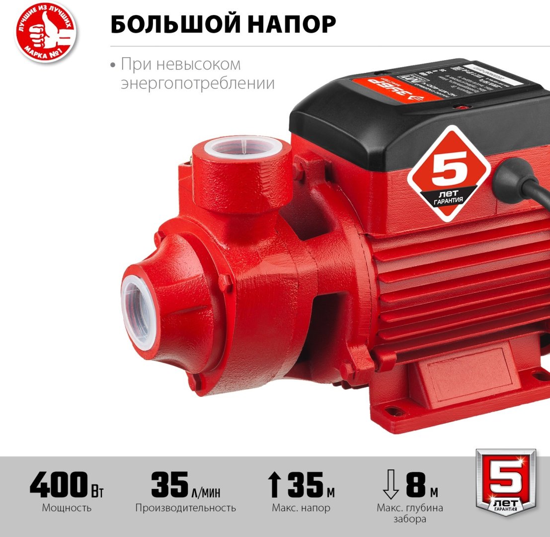 Насос поверхностный ЗУБР НС-М1-400-Ч купить,NaN