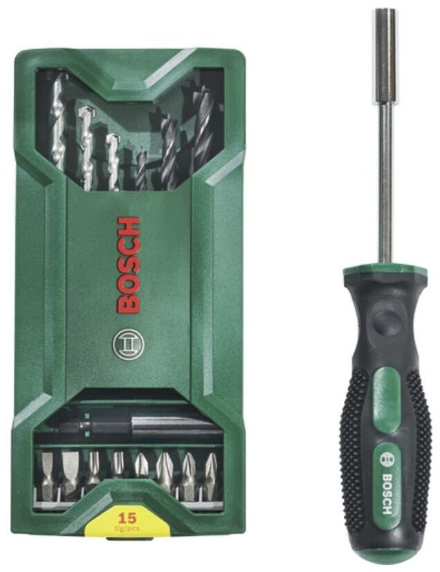 Набор строительный 16 в 1 Bosch 15+1 Mini X-Line Mixed Set + Screwdriver 2607017654
