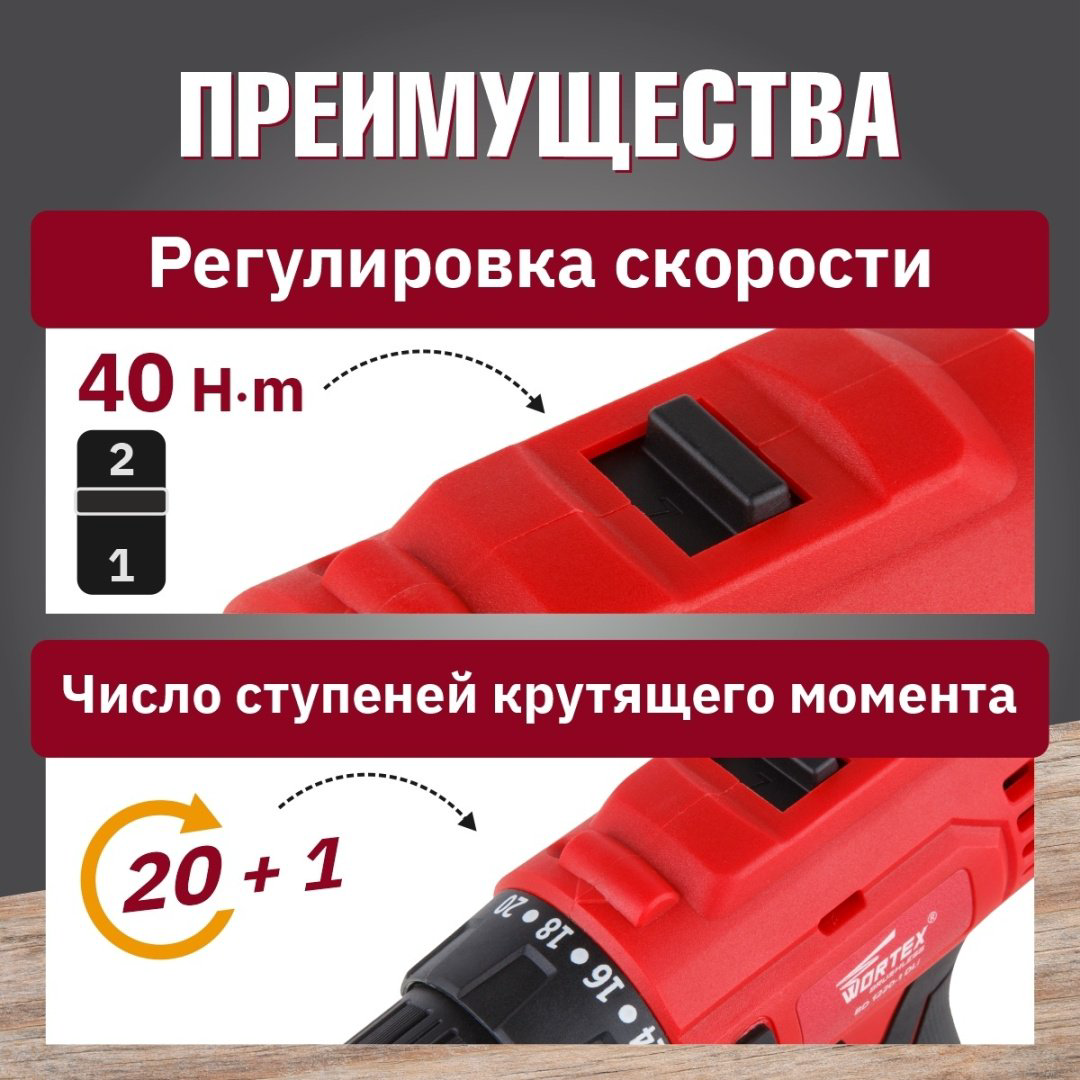 WORTEX дрель-шуруповерт BD 1220-1 DLi BD12201DLi1029 12 В купить,NaN
