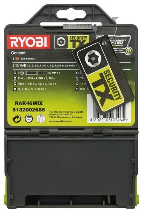 Набор оснастки строительный 46 в 1 RYOBI RAK46MIX 5132002686 - ForteMarket Набор оснастки строительный 46 в 1 RYOBI RAK46MIX 5132002686 купить,0
