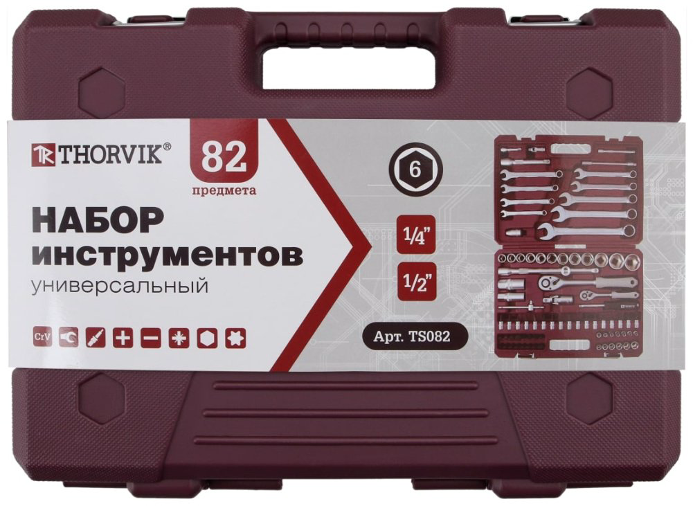 Набор инструментов универсальный 82 в 1 Thorvik TS082 купить,NaN